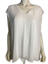 Calvin Klein Women&#39;s Chiffon Sleeveless Blouse Off White 2X NWT - £23.13 GBP