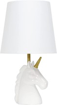 Small Table Lamp Modern Bedside Nightstand Desk White Reading Kids Girls Shade - £26.99 GBP