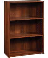 Sauder Beginnings 3-Shelf Bookcase, Brook Cherry finish - £60.54 GBP