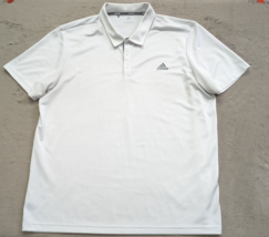 Adidas Polo Shirt Mens Size XL White Golf Casual Short Sleeve - $12.65