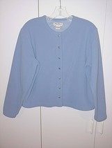 Eddie Bauer &quot;Polartec&quot; Ladies Ls Dusty Blue MICRO-FLEECE Snap TOP-S-BARELY Worn - £7.11 GBP