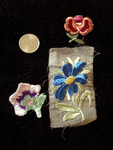 Floral Appliques~Real Vintage~Blue / Violet / Purple - £3.29 GBP