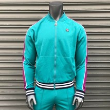 Men&#39;s Fila Turquoise | Pink Track Jacket - £78.33 GBP