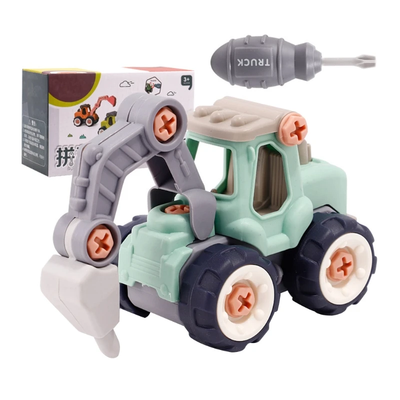 3D  embly Novelty Children Screw DIY Car Toys Cute Tractor Shaped Friction Power - £84.35 GBP