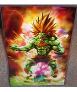 Street Fighter Blanka Glossy Art Print 11 x 17 In Hard Plastic Sleeve - £19.65 GBP
