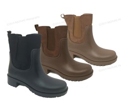 Women's Rain Boots Rubber Elastic Waterproof Short Garden Snow Ankle Boo... - $14.36