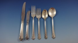 Damask Rose by Oneida Sterling Silver Flatware Set For 8 Service 49 Pieces - $63,775.59 MXN