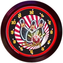 Bowling Fans 15" Wall Décor Neon Clock 8BOWLX - $81.99