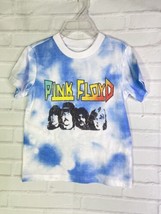Pink Floyd Blue White Tie Dye Short Sleeve Tee T-Shirt Top Kids Boys Gir... - £11.87 GBP