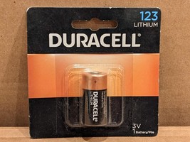 Duracell DL123 3-Volt Lithium Photo Power Battery DL CR123 CR123A - 1 Count - £5.63 GBP
