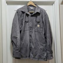 Carhartt Rugged Flex Canvas Fleece Lined Work Shirt Jacket Gray Men&#39;s XL... - $1,169.00 MXN