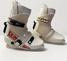 Vintage Salomon SX81 Size 310-15  Downhill Ski Boots White &amp; Red - £76.67 GBP