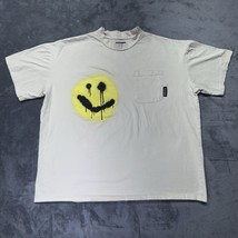 Boohoo Man Shirt Adult Large Yellow Smiley Streetwear Casual Mens Oversi... - $41.99