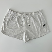 Nike Women French Terry Shorts - CZ3554- White Heather 051 - Size 2X - NWT - $15.99
