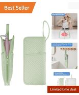 2-in-1 Hair Tools Portable Organizer - Heat-Resistant Mat & Stylish Green Pouch