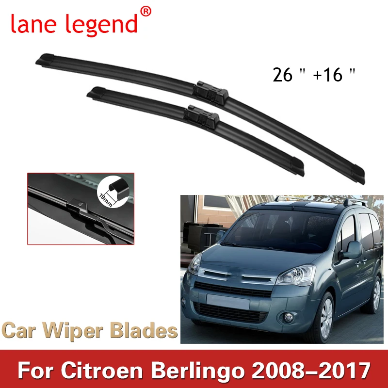 Car Wiper Front Wiper Blades Set For Citroen Berlingo B9 2008 - 2017 2016 2015 - £16.80 GBP