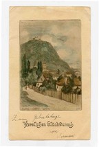 Herslichen Gluckwunsch Birthday Card Leopoldsberg Wien  - £14.12 GBP