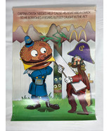 Vintage 1976 Captain Crook &amp; Big Mac Cop McDonald&#39;s Promo Poster 22&quot; X 16&quot; - $20.89