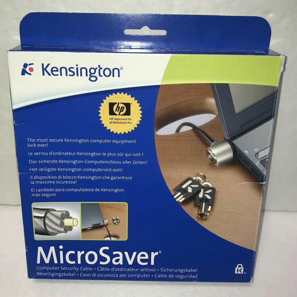 Kensington MicroSaver Computer Security Cable Notebook Laptop Model 6408... - $5.79
