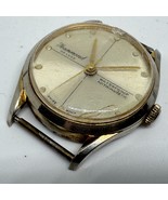 Vintage Harmmond Men Gold Tone Hand-Winding Mechanical Watch ~For Parts ... - $44.30 CAD