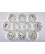 Lot of 10 2005 Australian Silver 1oz Kookaburra (BU Condition) in Capsules - €984,02 EUR