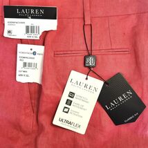 Lauren Ralph Lauren Pants Mens 42x32 Red Classic Fit Linen Edgewood Dres... - $48.80 CAD