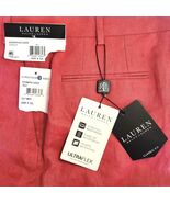 Lauren Ralph Lauren Pants Mens 42x32 Red Classic Fit Linen Edgewood Dres... - $635.62 MXN