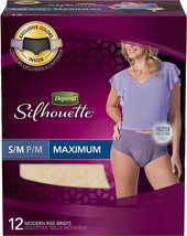 Depend Silhouette Incontinence Underwear for Women, Maximum Absorbency, S/M, 12 - £26.06 GBP