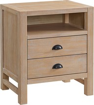 Alaterre Furniture Arden Nightstand, Light Driftwood - £161.20 GBP
