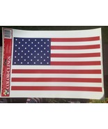 American Flag Large Vinyl Genuine Static Cling Window Decal MADE IN USA ... - $186.82 MXN