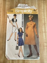 Vintage Simplicity 1970 Pattern, #9119, Misses Dress, Size 16, Bust 38”,... - $74.28 MXN