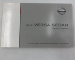 2015 Nissan Versa Sedan Owners Manual Handbook OEM M02B51025 - £28.23 GBP