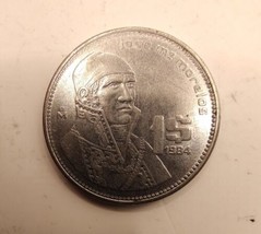 1984 Mexico Mexican One 1 Peso Pavon Eagle Coin - $6.90