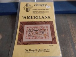 Counted Cross Stitch Ann Taylor Nelson Patten Americana Pattern Sampler - $9.50