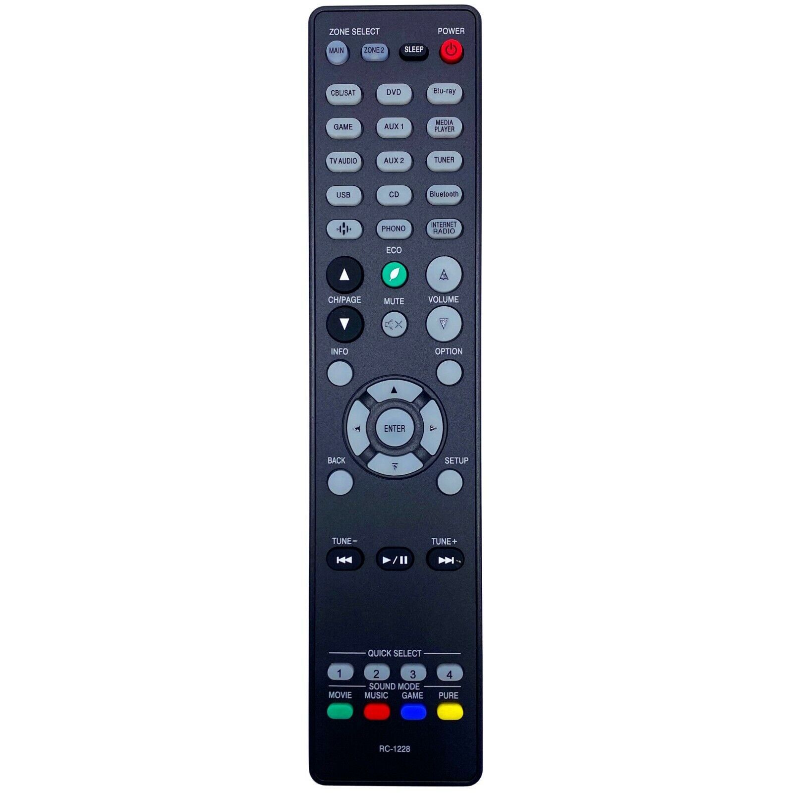 Compatible AV Receiver Remote Control for Denon AVR-S740H, AVR-S750H, AVR-X1500H  			