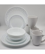 ♻️ Corelle Normandy 16-Pc Dinnerware Set  White Bowls And Mugs - $2,973.60 MXN
