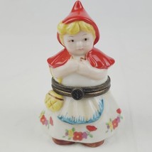 Little Red Riding Hood Cookie Jar Style Porcelain Hinged Box Dept 56 PHB... - $46.74