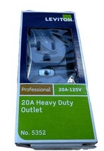 Heavy Duty Outlet. Leviton #5352 Gray 125v 20a Professional Grey - $9.89