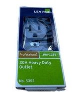 Heavy Duty Outlet. Leviton #5352 Gray 125v 20a Professional Grey - $9.89