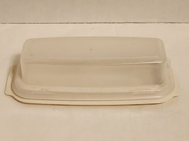Vtg RUBBERMAID Butter Dish #0477 with Sheer Cover #0478 and ALMOND color... - $15.83