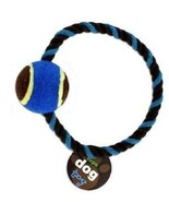 Pet Dog Rope Fetch Toy With Rubber Ball Durable Long Lasting Free Shipping - $9.44 CAD