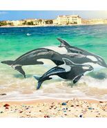 Vtg Sea World Florida Mama Baby Orcas Whales Souvenir Fridge Magnet - €12,76 EUR