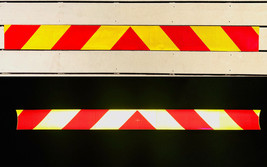 School Bus Yellow &amp; Red Reflective Chevron Panel Oralite V98 Custom Deca... - £54.59 GBP+