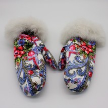 Girl&#39;s Russian Theme Design Fur Trim Mittens One size 8 9 10 12 13 14 15... - $24.99