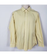 Polo Ralph Lauren Button Shirt Men&#39;s Size 16 1/2 Yellow Striped Long Sle... - £11.68 GBP