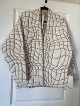 Lululemon Women’s 6 Insulated Jacquard Merino Wool Cardigan Jacket White... - $94.04