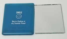 Purse Mirror Smile You&#39;re Look at Our Favorite Friend Gel Portable 1970s - $11.35