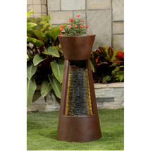 Jeco Cascade Fountain with Flower Pot At Top - $404.76 CAD