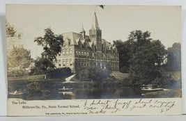 Rppc Millersville Pa Rowing on The Lake at State Normal School 1905 Postcard N10 - £23.11 GBP