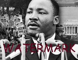 Martin Luther King Jr. Collage of Protest and Speech B&amp;W Vintage 8x10 Photo - $8.70